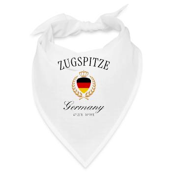 Zugspitze Deutschland Wappen Krone – Alpen Reise - Bandana - Weiß - Vorne