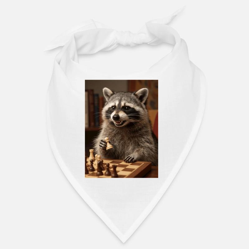 Waschbär spielt Schach Bandana