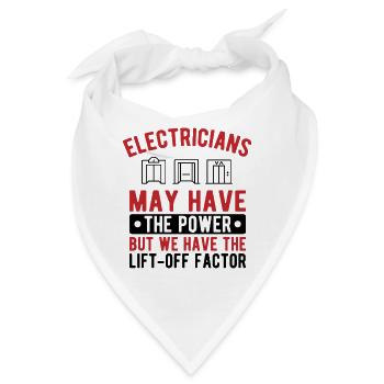 Elevator Mechanics - Electricians Lift-Off Gift - Bandana - Weiß - Vorne