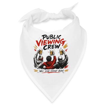 Public Viewing Crew – Bierfreunde - Bandana - Weiß - Vorne