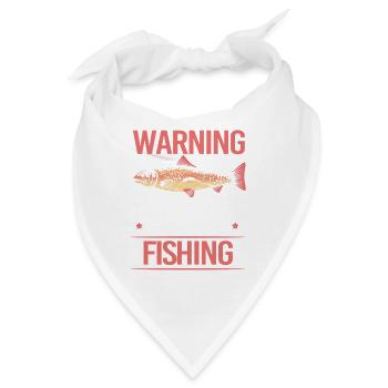 Forelle Forellenteich Angelhaken Angelrute Angler - Bandana - Weiß - Vorne
