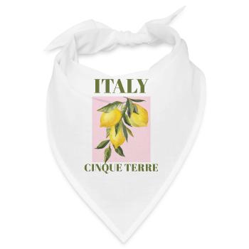 Italien Cinque Terre Urlaub Strand Zitronen - Bandana - Weiß - Vorne