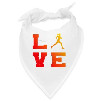 Geschenkidee für eine Running mit Running - Bandana - Weiß - Vorne