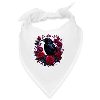 Rabe im Rosenkranz - Bandana - Weiß - Vorne