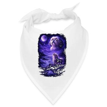 Hund Mama Hund Papa - Bandana - Weiß - Vorne