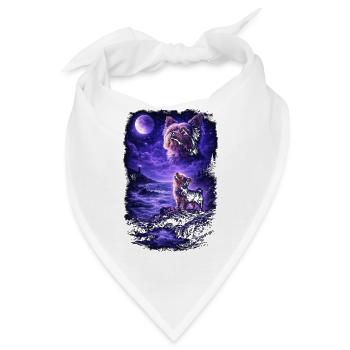Hund Mama Hund Papa - Bandana - Weiß - Vorne