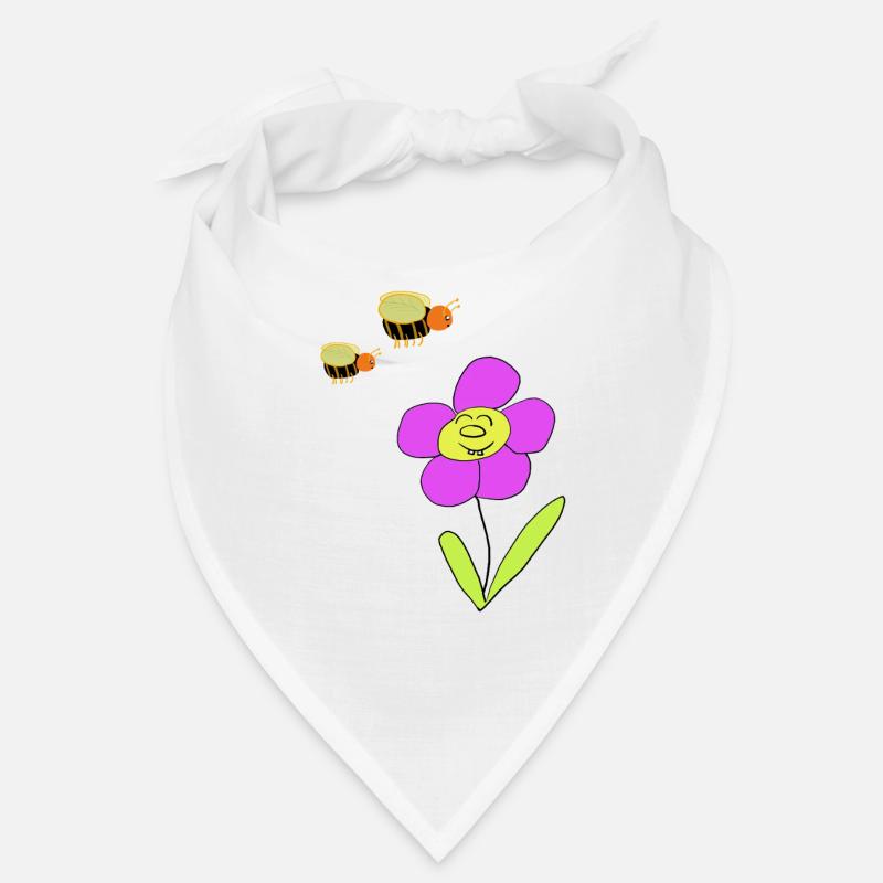  Blume mit freundlichen Bienen Bandana