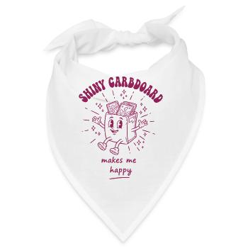 Glänzender Karton macht mich glücklich Sammelkartenordner - Bandana - Weiß - Vorne