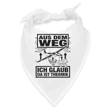 Ich Glaub Da ist Thermik Segelflieger - Bandana - Weiß - Vorne
