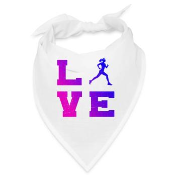 Geschenkidee für eine Running mit Running - Bandana - Weiß - Vorne
