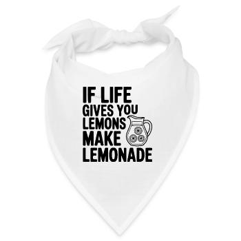 Wenn das Leben dir Zitronen gibt, mach Limonade - Bandana - Weiß - Vorne