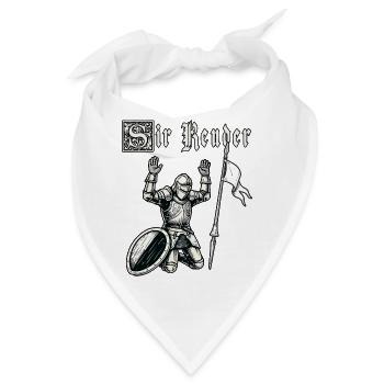 Ren Faire Mittelalterlicher Sir Macht Kapitulation lustig - Bandana - Weiß - Vorne
