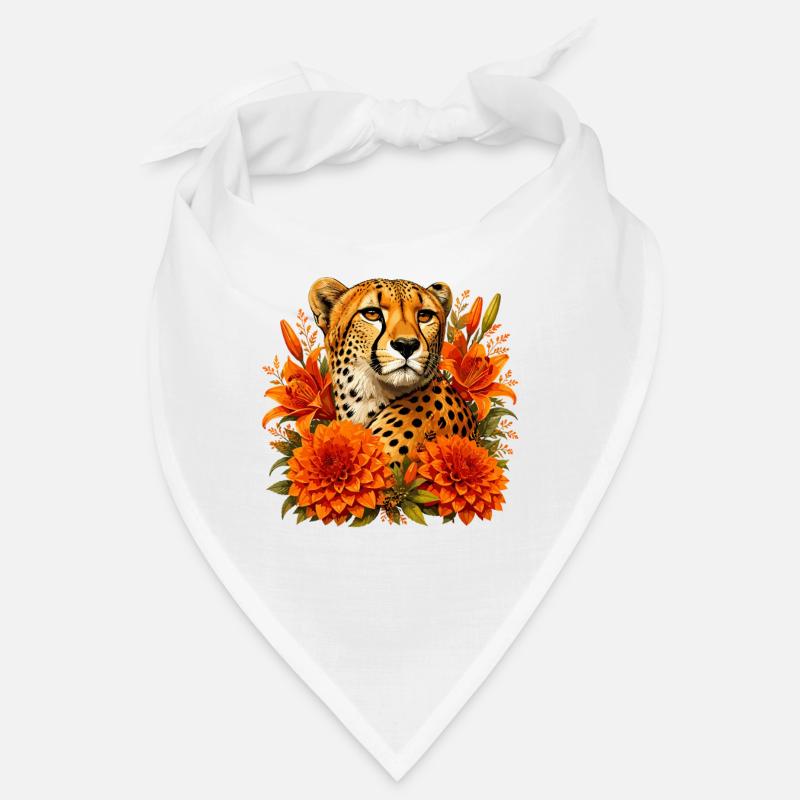 Cadre de guépard en fleurs d’automne Bandana