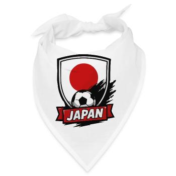 Japan Fußball Shield Logo - Bandana - Weiß - Vorne
