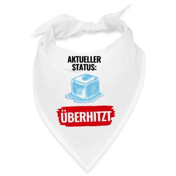 Aktueller_Status_Ueberhitzt Hitzewelle Sommer - Bandana - Weiß - Vorne