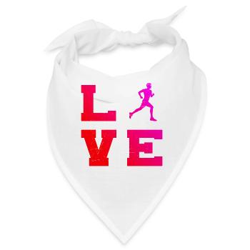 Geschenkidee für einen Running mit Running - Bandana - Weiß - Vorne