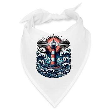 Leuchtturm - Bandana - Weiß - Vorne
