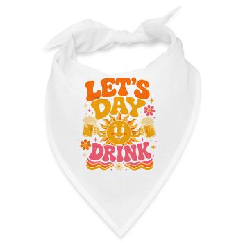 Sonne, Bier & Feierlaune - Bandana - Weiß - Vorne