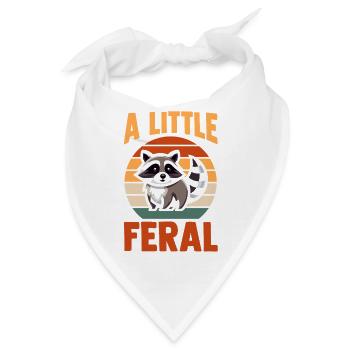 A Little Feral Raccoon Trash Panda - Bandana - Weiß - Vorne