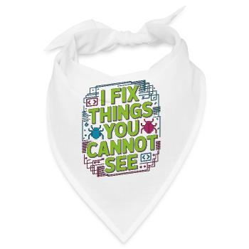 Game Developer I Fix Things Software Developer - Bandana - Weiß - Vorne
