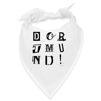 Dortmund Stadt im Ruhrpott, Fußball Stadt - Bandana - Weiß - Vorne