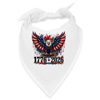 Adler Patriot 1776–2026 - Bandana - Weiß - Vorne