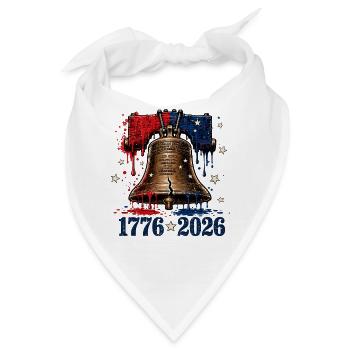 Freiheitsglocke 1776–2026 - Bandana - Weiß - Vorne