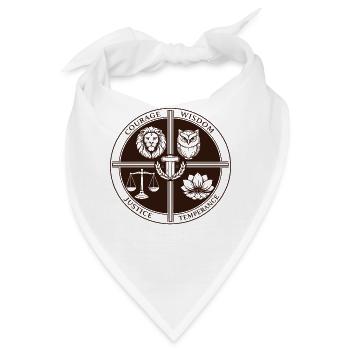 Stoische Vier Tugenden - Bandana - Weiß - Vorne