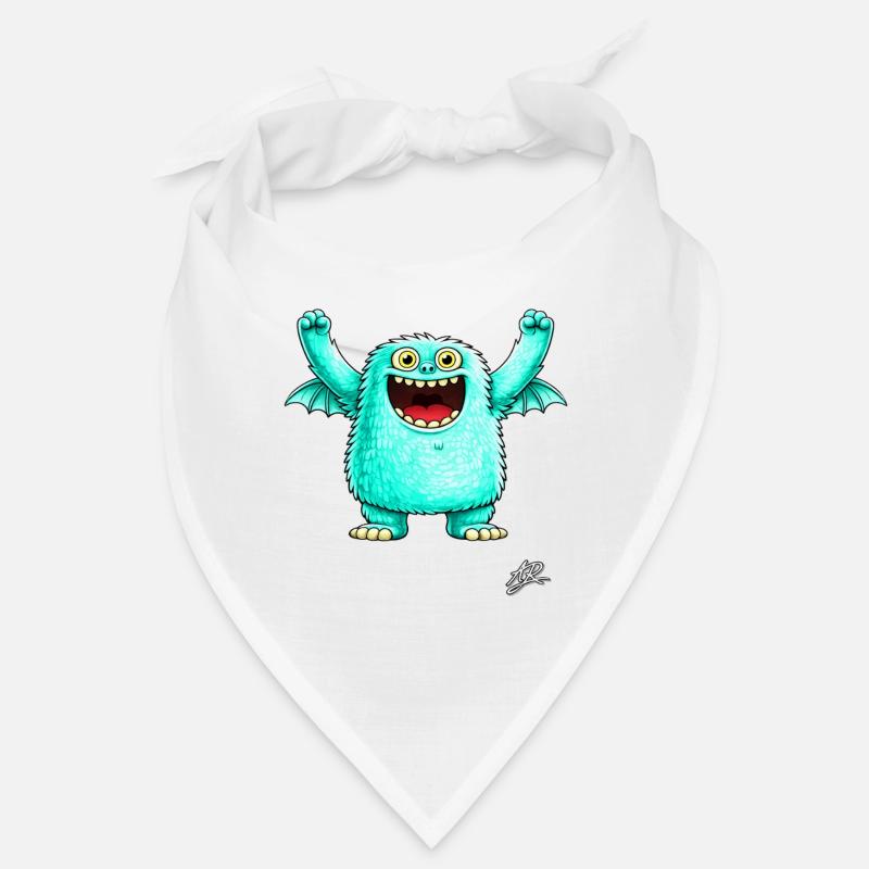 Monstre turquoise joyeux Bandana