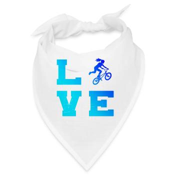 Dirt Jump Geschenkidee für eine Freestyle-Fahrerin - Bandana - Weiß - Vorne