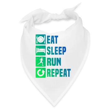 Geschenkidee für einen Running mit Running - Bandana - Weiß - Vorne
