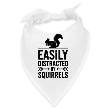 Eichhörnchen Sprüche Lustig Eichhörnchen Geschenk  - Bandana - Weiß - Vorne