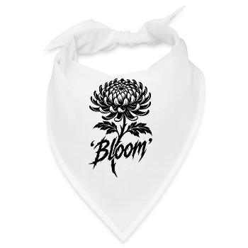 Bloom Chrysantheme Tattoo Flash Blume - Bandana - Weiß - Vorne