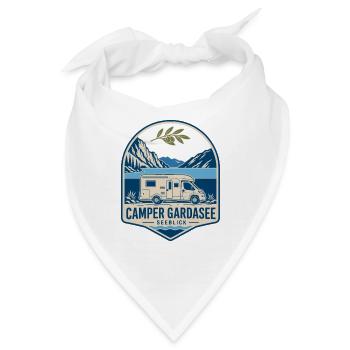 Camper Gardasee Seeblick, Lake Garda Camping Trip - Bandana - Weiß - Vorne