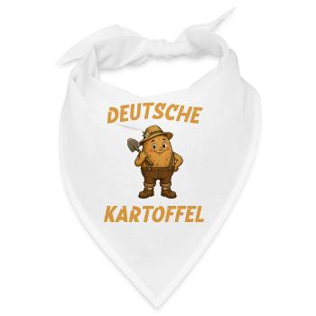 Deutsche Kartoffel mit Schaufel - Bandana - Weiß - Vorne