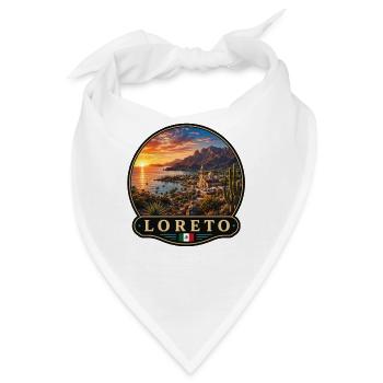 Loreto Sonnenuntergang Malerisches Landschaft - Bandana - Weiß - Vorne