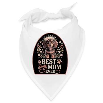 Bester Dackel Mama Moment - Bandana - Weiß - Vorne