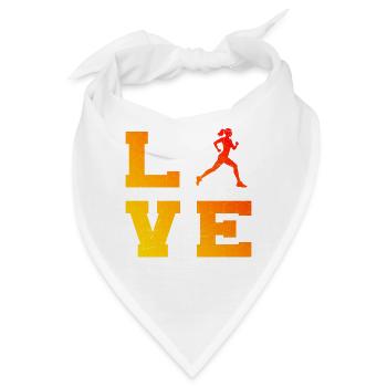 Geschenkidee für eine Running mit Running - Bandana - Weiß - Vorne