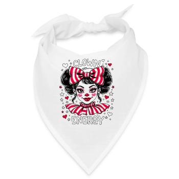 Clown Energy Clowngirl Clown - Bandana - Weiß - Vorne