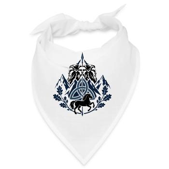 Triglav slawisches Wappen - Bandana - Weiß - Vorne