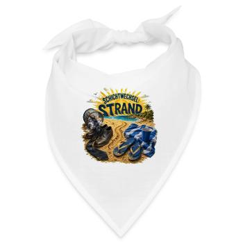 Schichtwechsel Strand Urlaub Büro Feierabend - Bandana - Weiß - Vorne