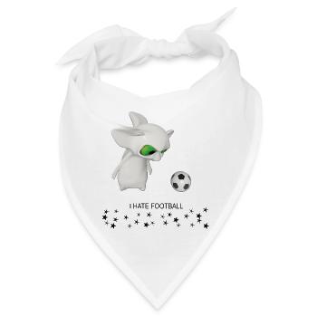 Kleines Alien hasst Fußball - Bandana - Weiß - Vorne