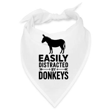 Esel Sprüche Esel Lustiges Esel Geschenk - Bandana - Weiß - Vorne