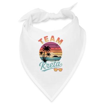 Team Kreta Strand Retro Sunset - Bandana - Weiß - Vorne