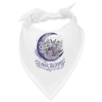 Mondsichel Blume - Bandana - Weiß - Vorne