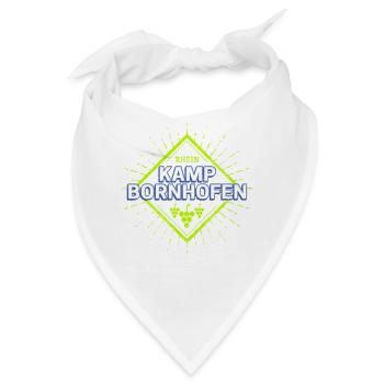 Kamp Bornhofen am Rhein mit Retro Weintrauben - Bandana - Weiß - Vorne