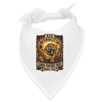 XIX Ferocity: Säbelzahntiger - Bandana - Weiß - Vorne