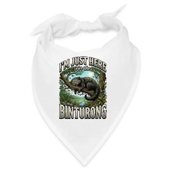 Ich bin hier für den Binturong - Bandana - Weiß - Vorne