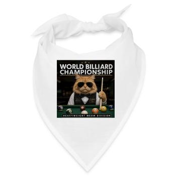 Katze spielt Billard in der Lounge Cool Lustig - Bandana - Weiß - Vorne