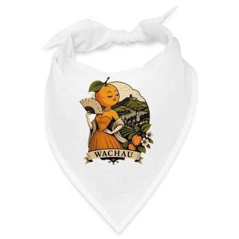 Wachau Marille Vintage Reiseliebe - Bandana - Weiß - Vorne